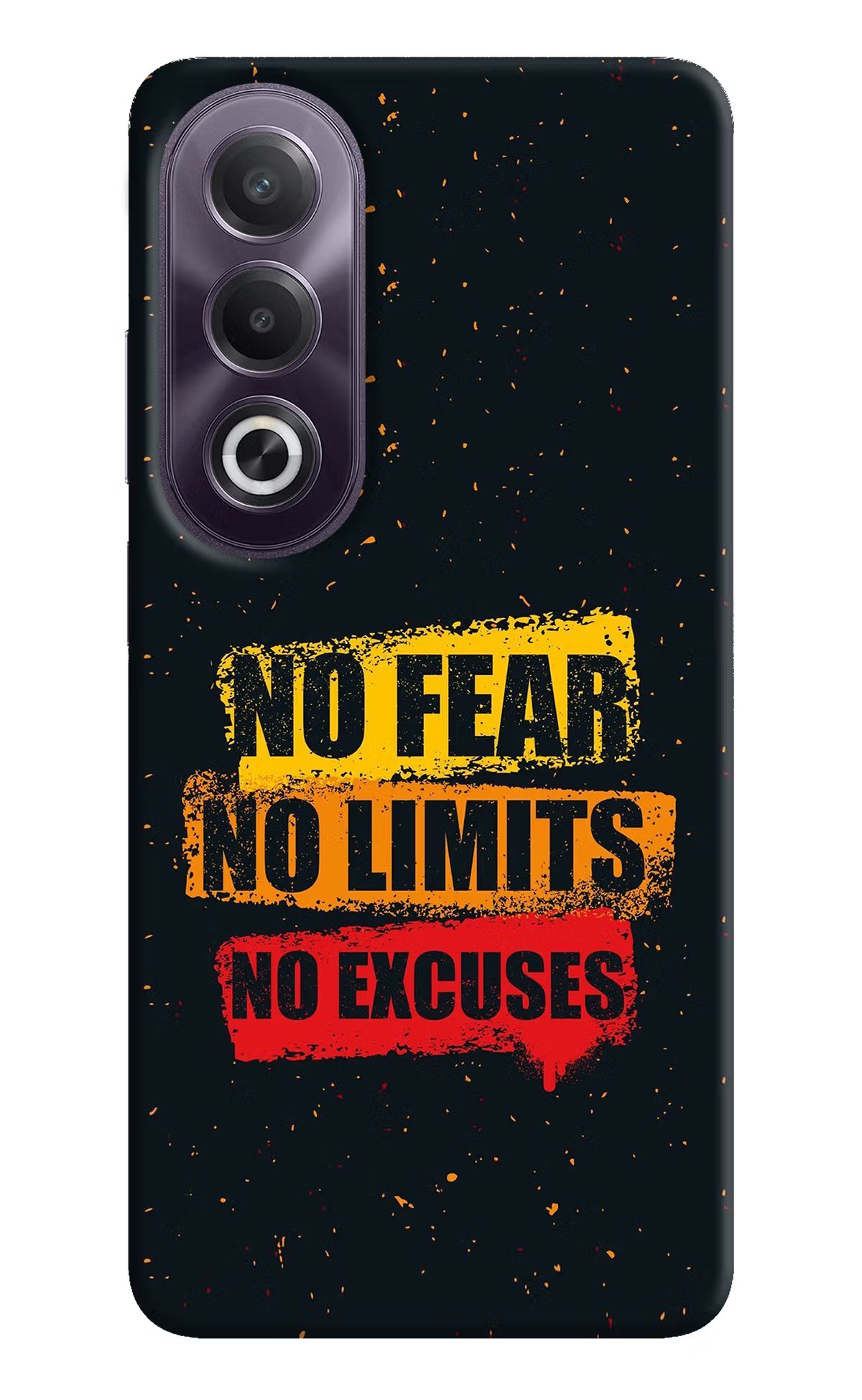 No Fear No Limits No Excuse OPPO K12x Hard Case Back Cover by Casekaro