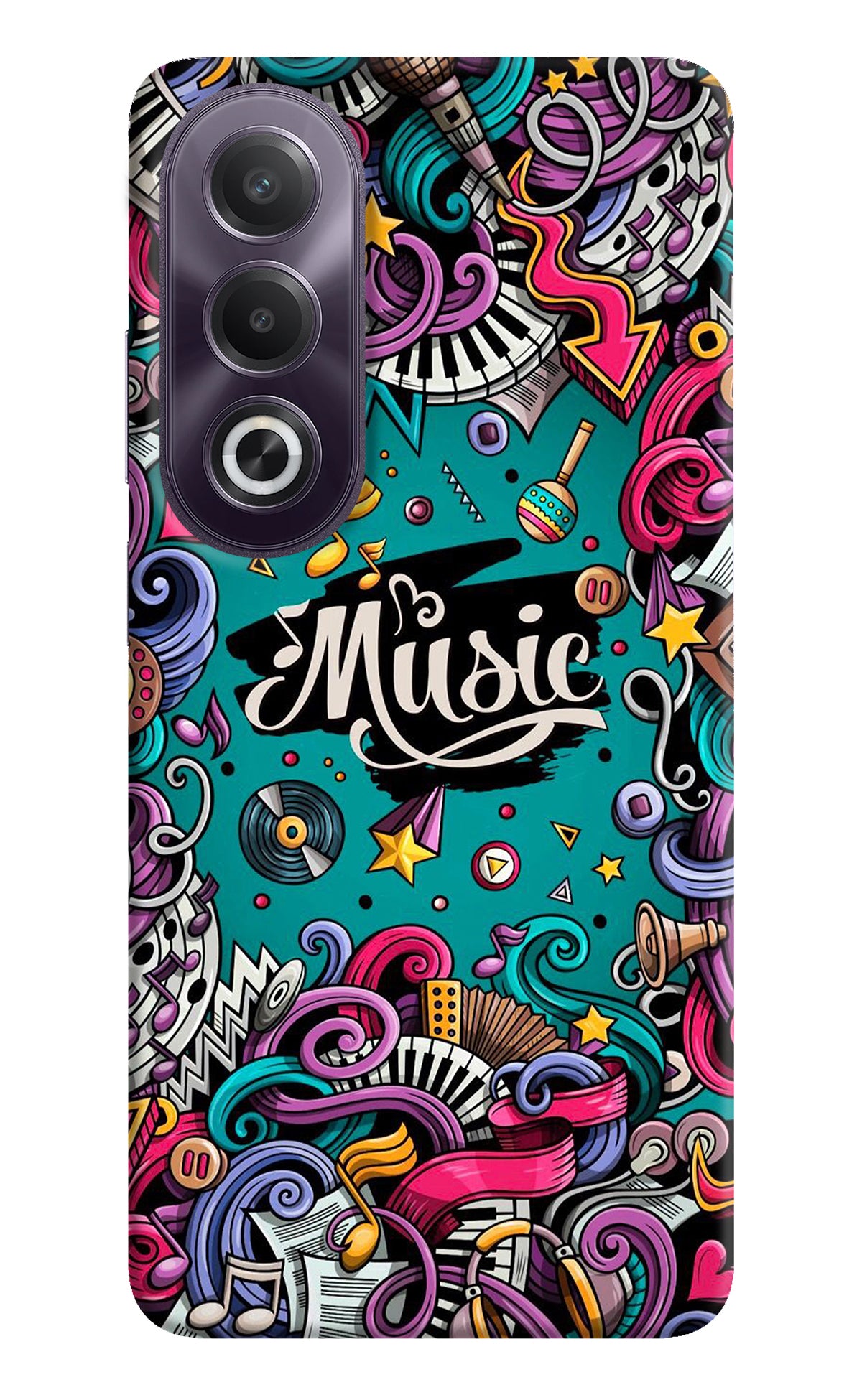 Music Graffiti OPPO K12x Back Cover