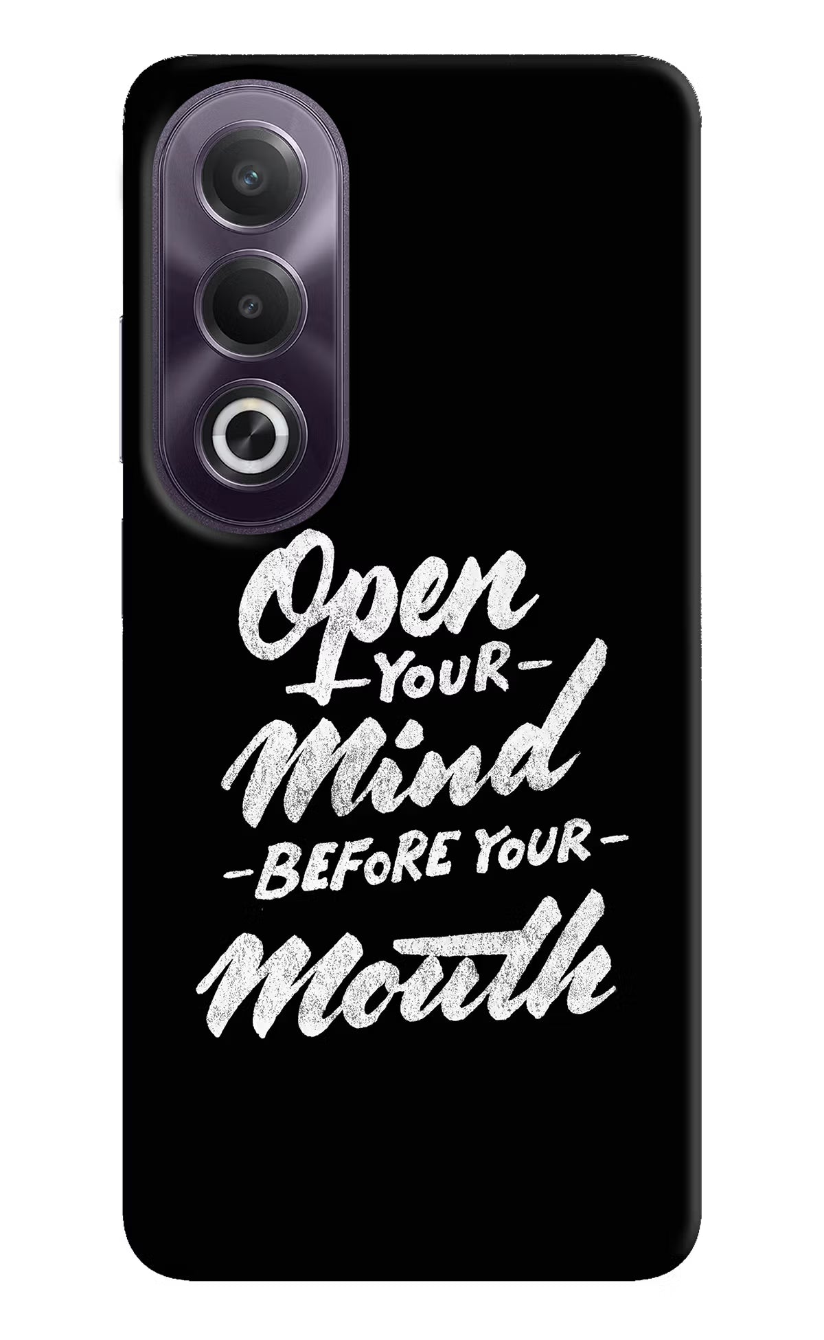 Open Your Mind Before Your Mouth OPPO K12x Hard Case Back Cover by Casekaro