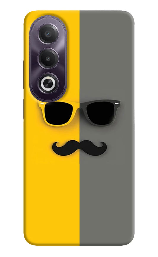 Sunglasses with Mustache OPPO K12x Hard Case Back Cover by Casekaro