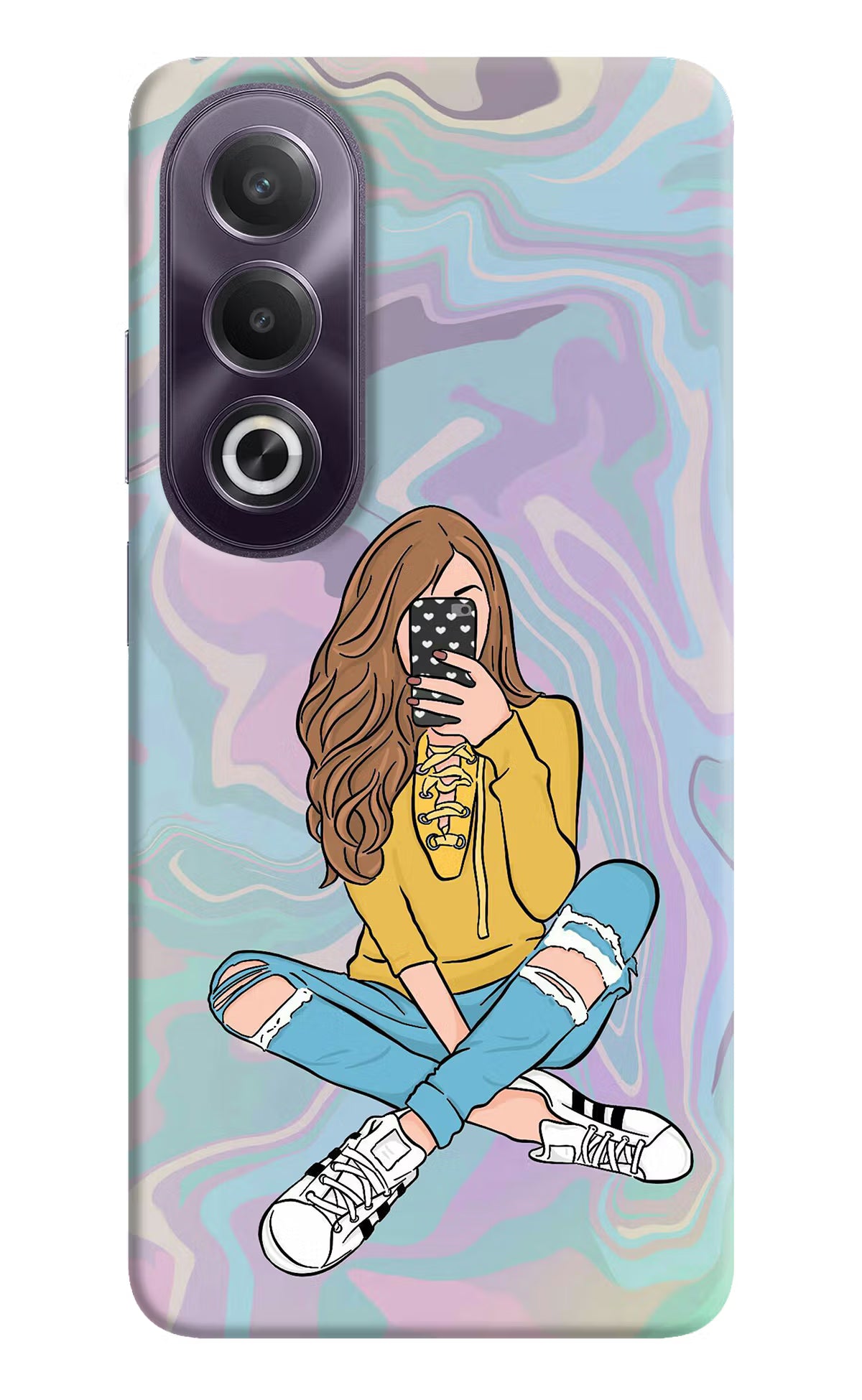 Selfie Girl OPPO K12x Hard Case Back Cover by Casekaro