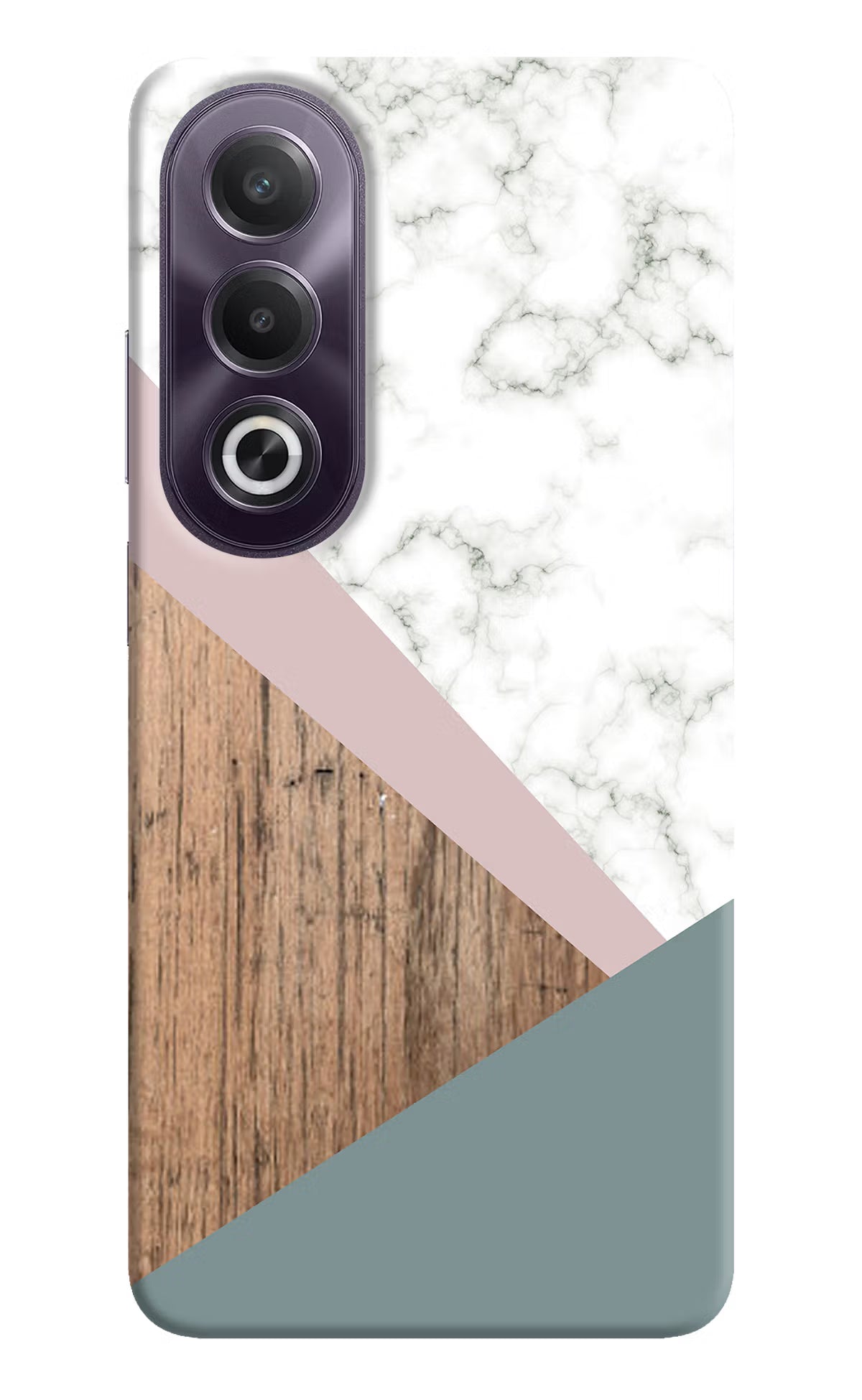 Marble wood Abstract OPPO K12x Hard Case Back Cover by Casekaro