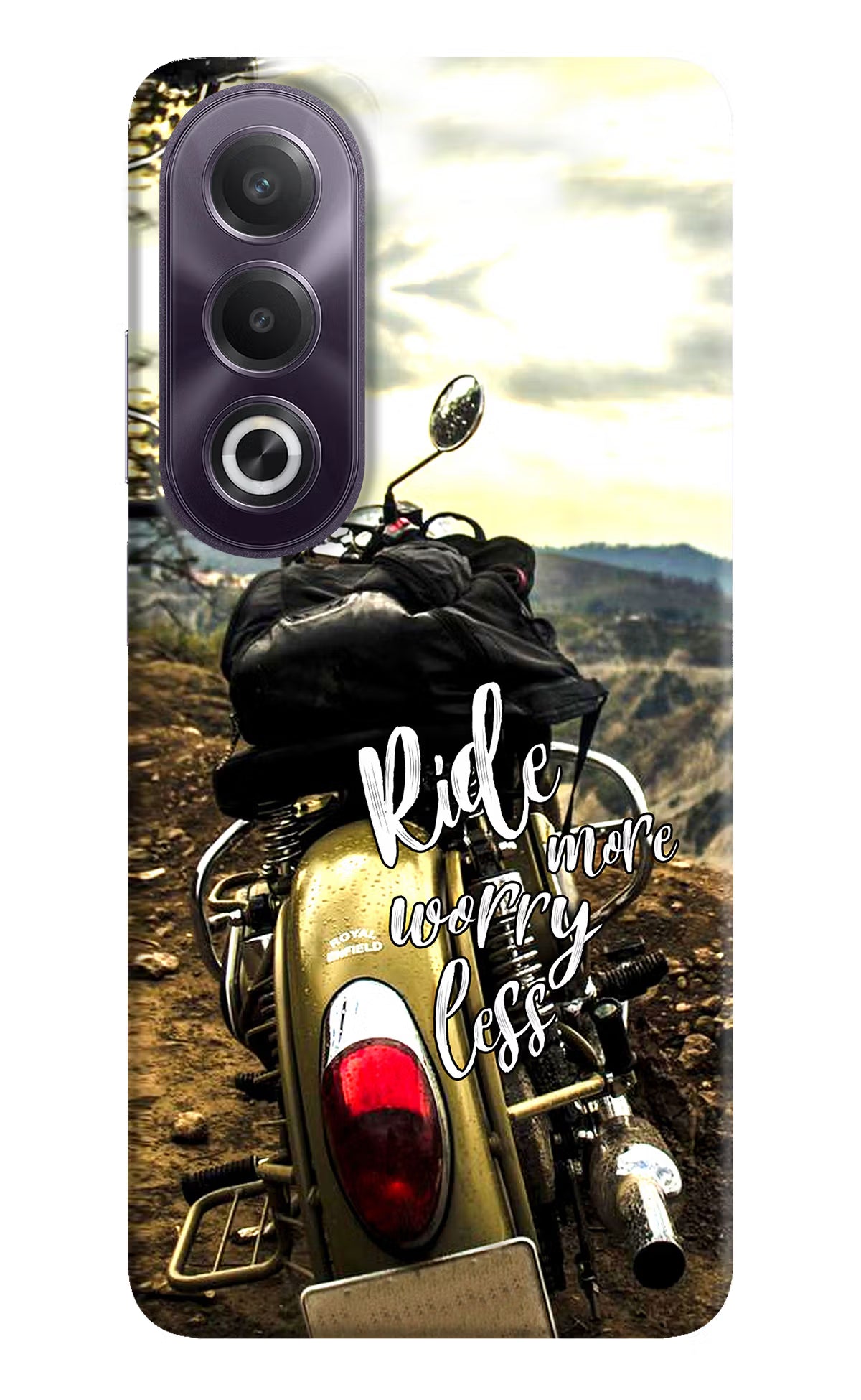 Ride More Worry Less OPPO K12x Hard Case Back Cover by Casekaro