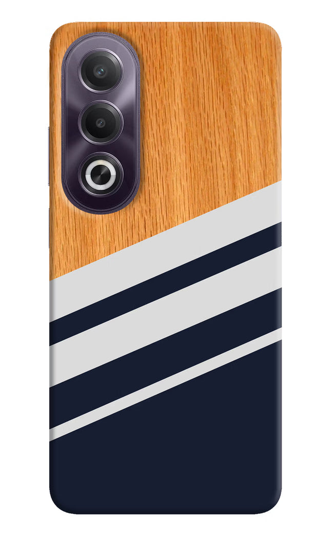 Blue and white wooden OPPO K12x Hard Case Back Cover by Casekaro