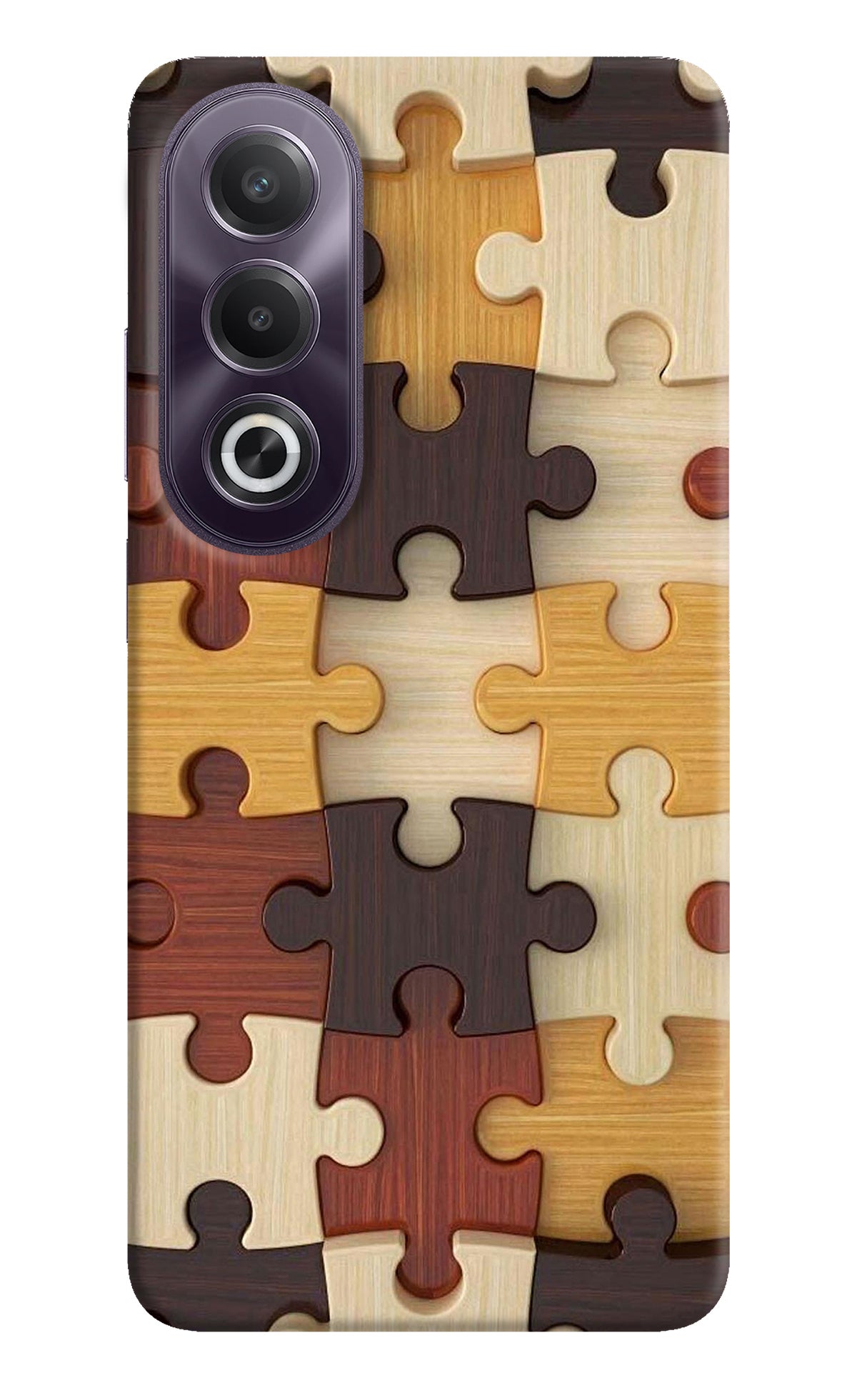 Wooden Puzzle OPPO K12x Back Cover