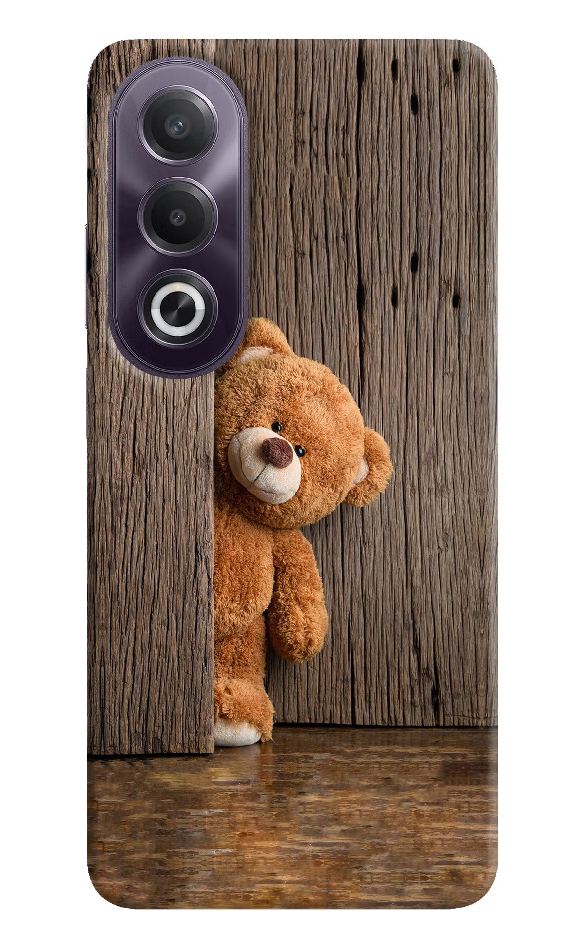 Teddy Wooden OPPO K12x Hard Case Back Cover by Casekaro