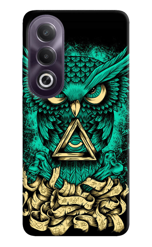 Green Owl OPPO K12x Hard Case Back Cover by Casekaro