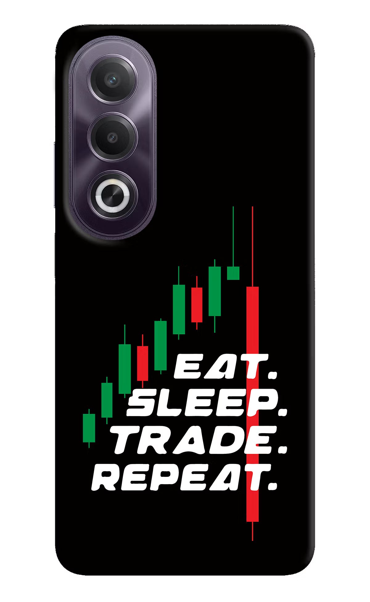Eat Sleep Trade Repeat OPPO K12x Hard Case Back Cover by Casekaro