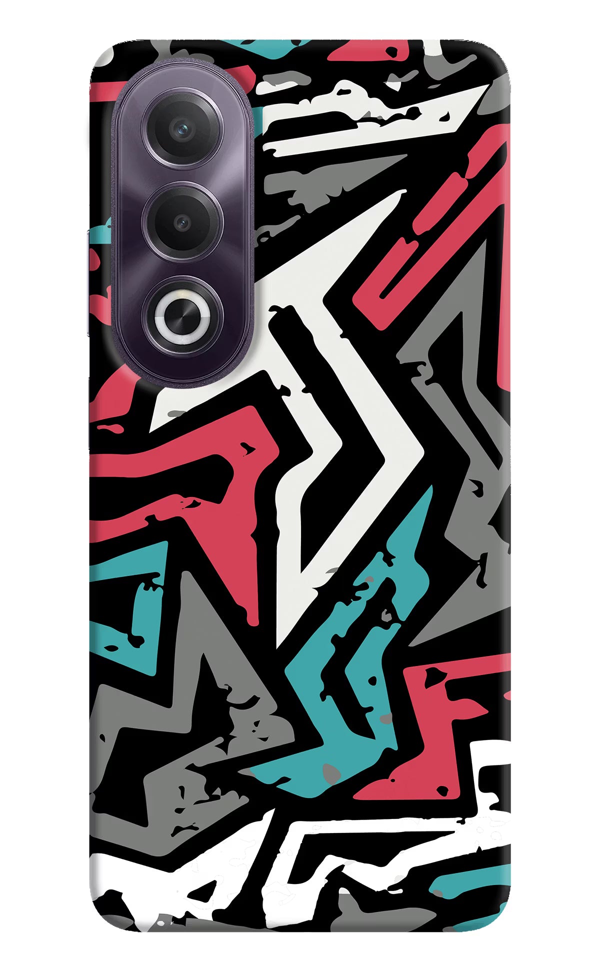 Geometric Graffiti OPPO K12x Hard Case Back Cover by Casekaro