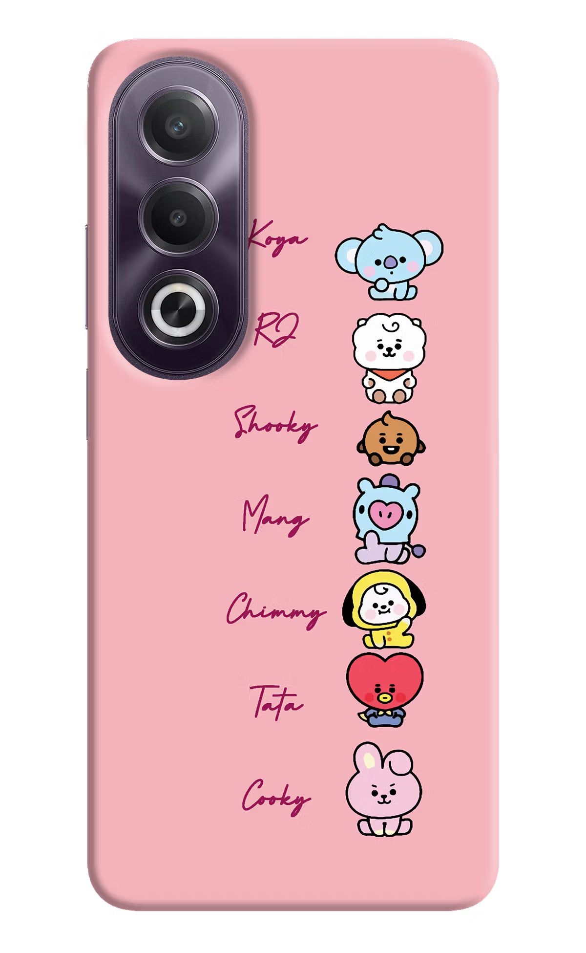 BTS names OPPO K12x Hard Case Back Cover by Casekaro