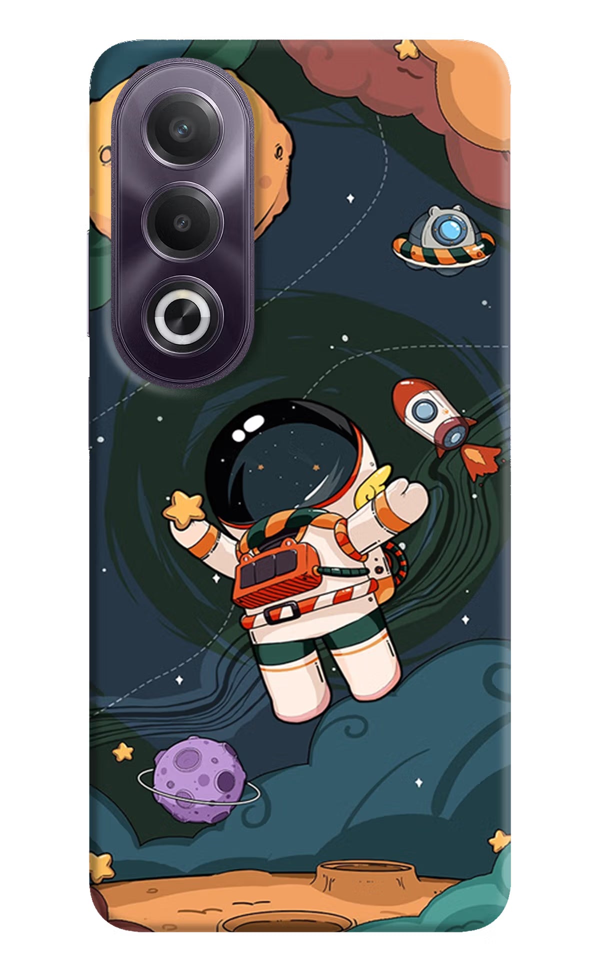 Cartoon Astronaut OPPO K12x Hard Case Back Cover by Casekaro