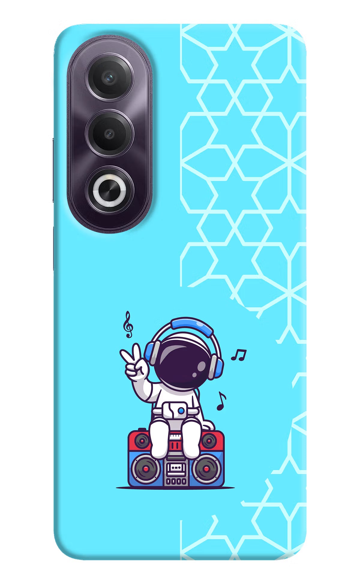 Cute Astronaut Chilling OPPO K12x Hard Case Back Cover by Casekaro