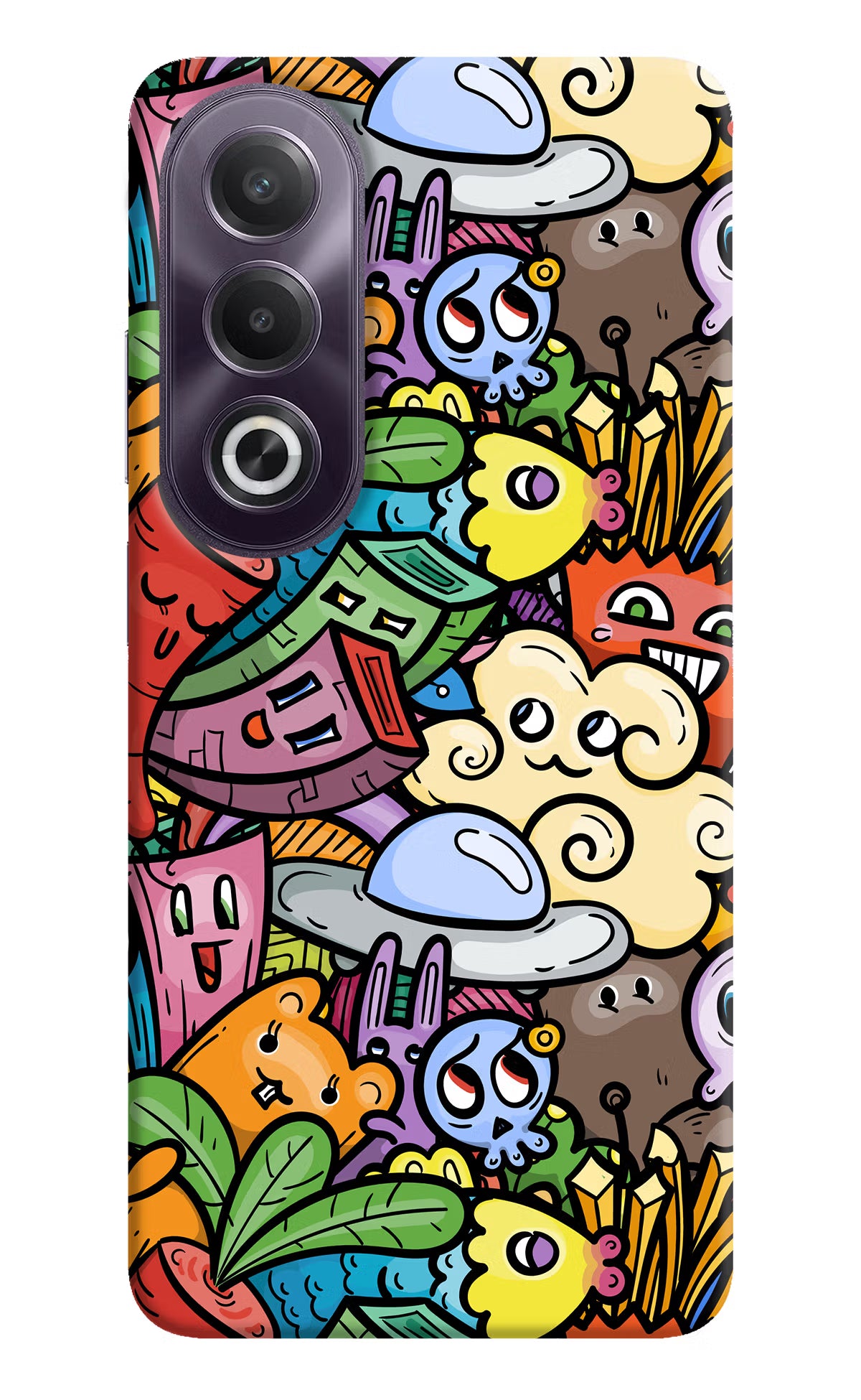 Veggie Doodle OPPO K12x Hard Case Back Cover by Casekaro