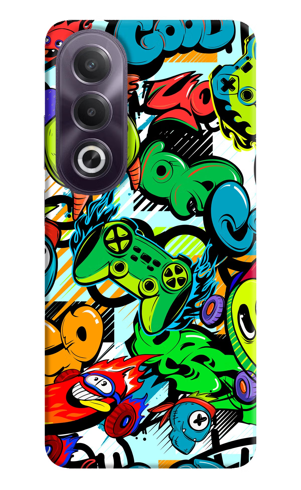 Game Doodle OPPO K12x Hard Case Back Cover by Casekaro