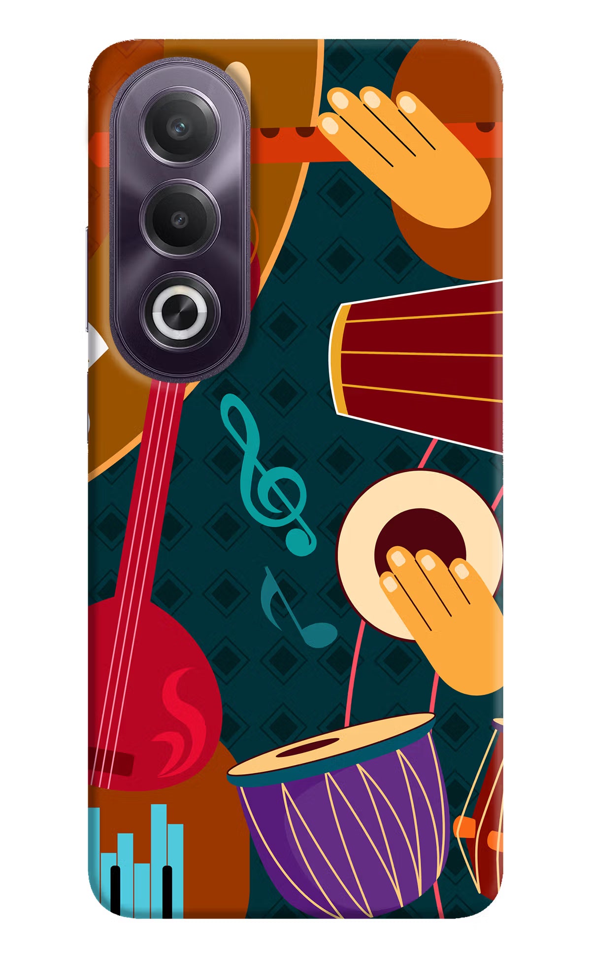 Music Instrument OPPO K12x Hard Case Back Cover by Casekaro