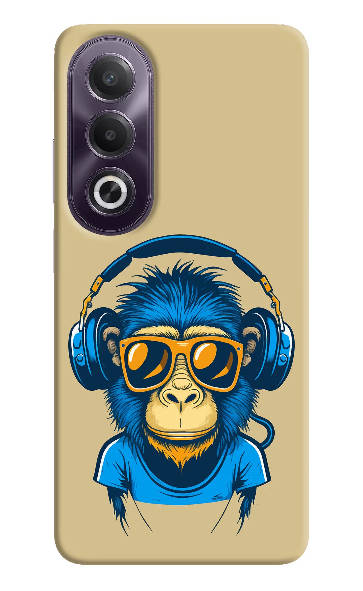 Monkey Headphone OPPO K12x Hard Case Back Cover by Casekaro