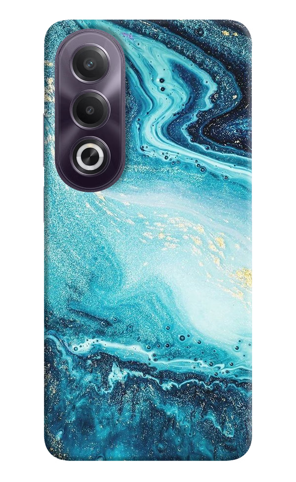 Blue Glitter Marble OPPO K12x Hard Case Back Cover by Casekaro