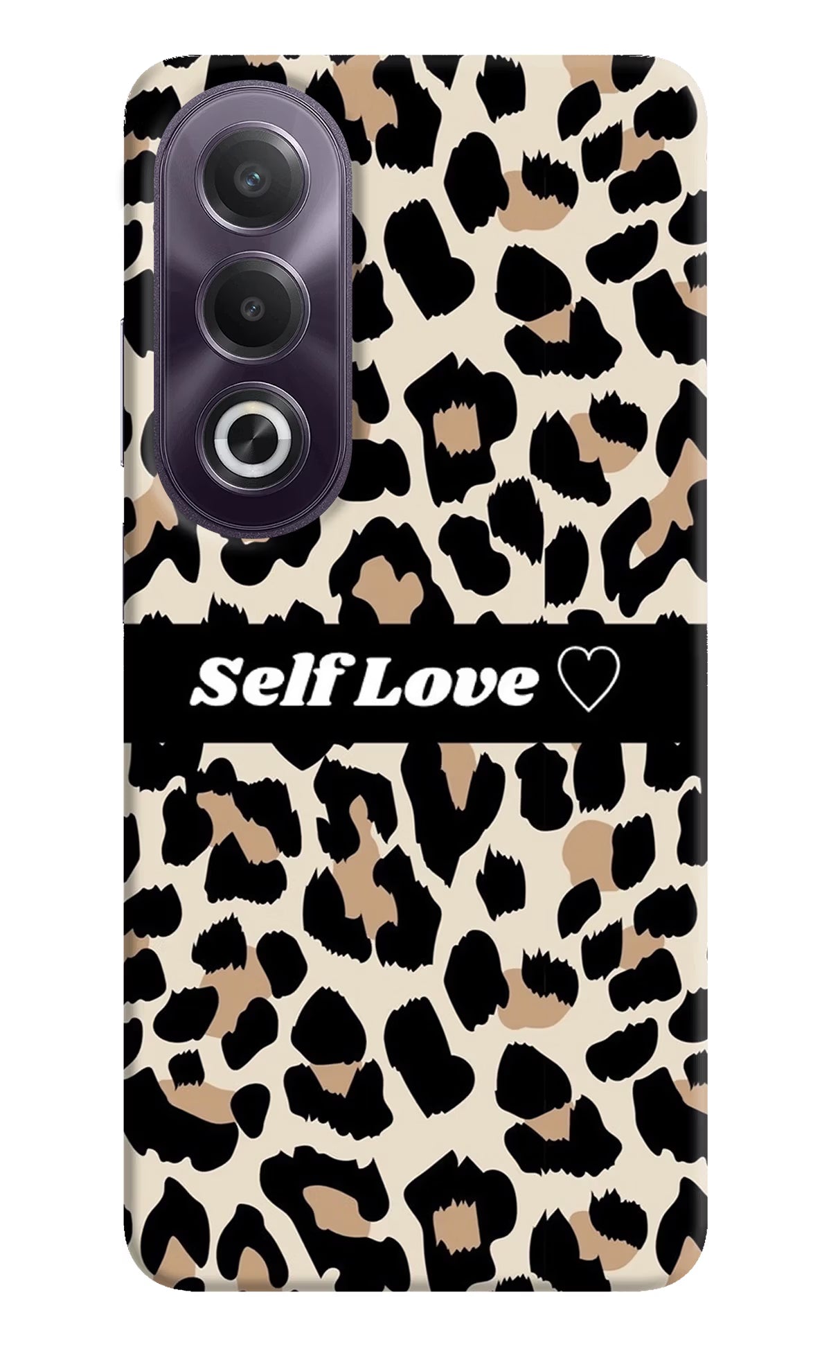 Leopard Print Self Love OPPO K12x Hard Case Back Cover by Casekaro