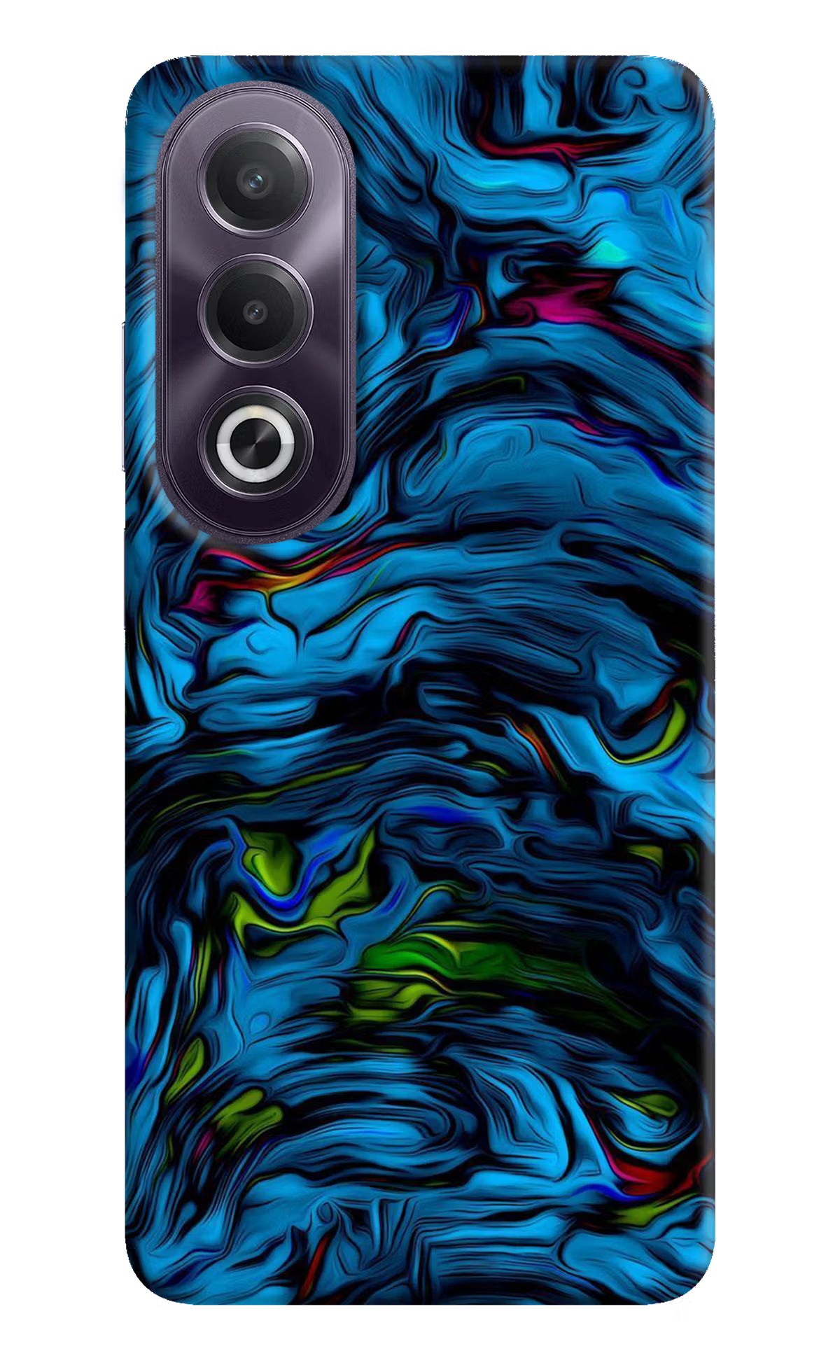 Dark Blue Abstract OPPO K12x Hard Case Back Cover by Casekaro