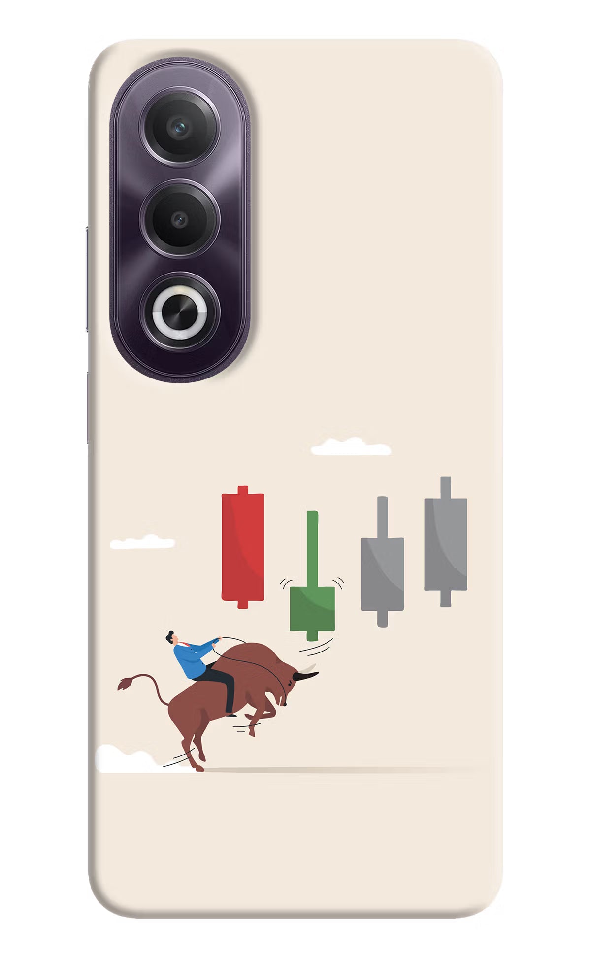 Bull Trading Momentum OPPO K12x Hard Case Back Cover by Casekaro