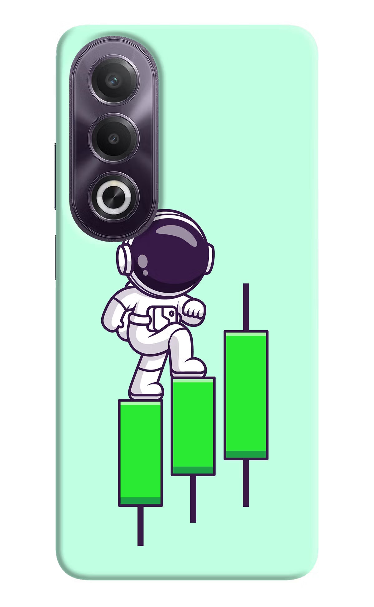 Astronaut Trader OPPO K12x Hard Case Back Cover by Casekaro