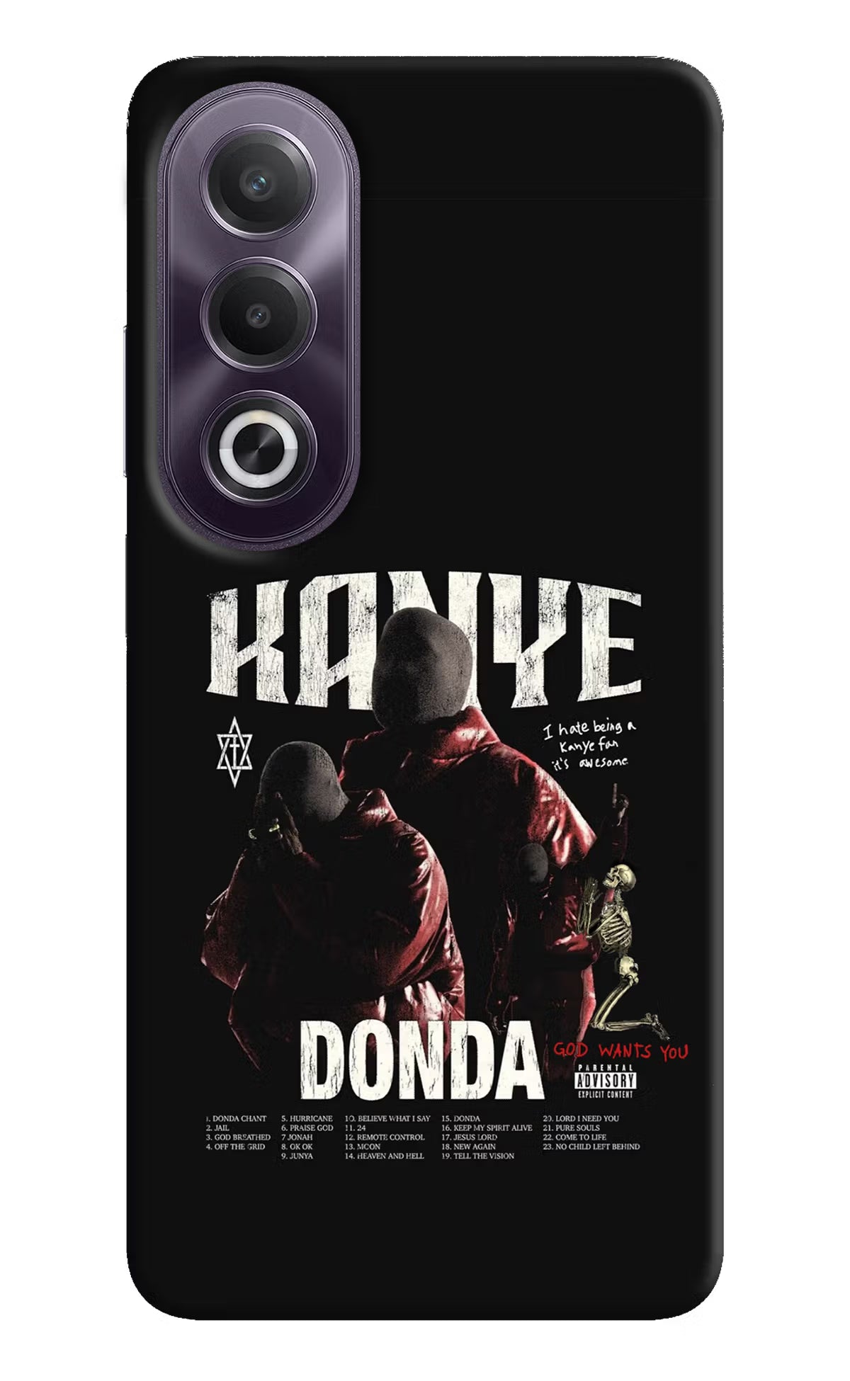 Donda Kanye West OPPO K12x Hard Case Back Cover by Casekaro