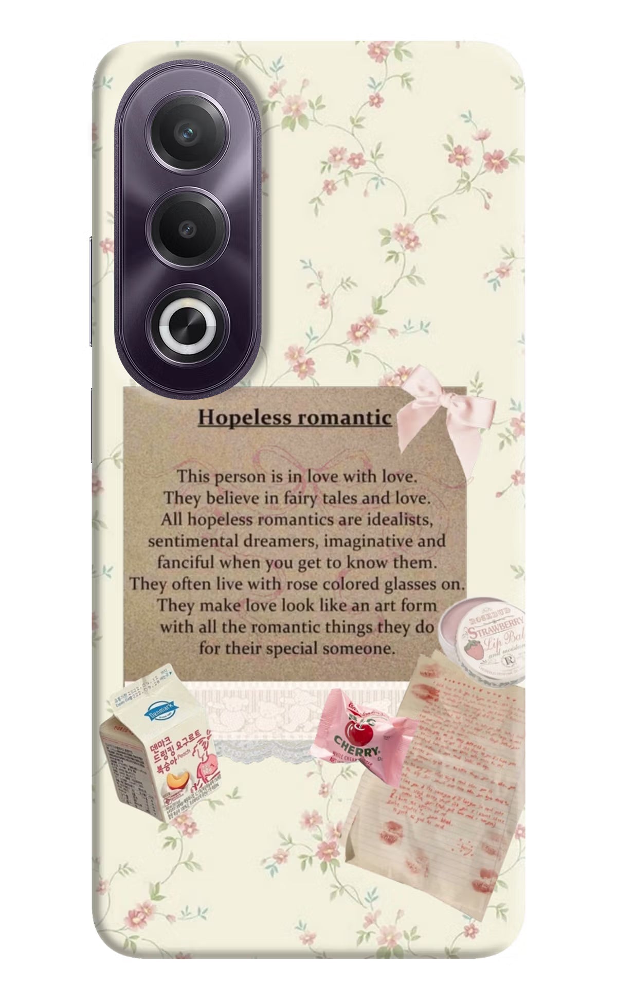 Hopeless Romantic OPPO K12x Hard Case Back Cover by Casekaro