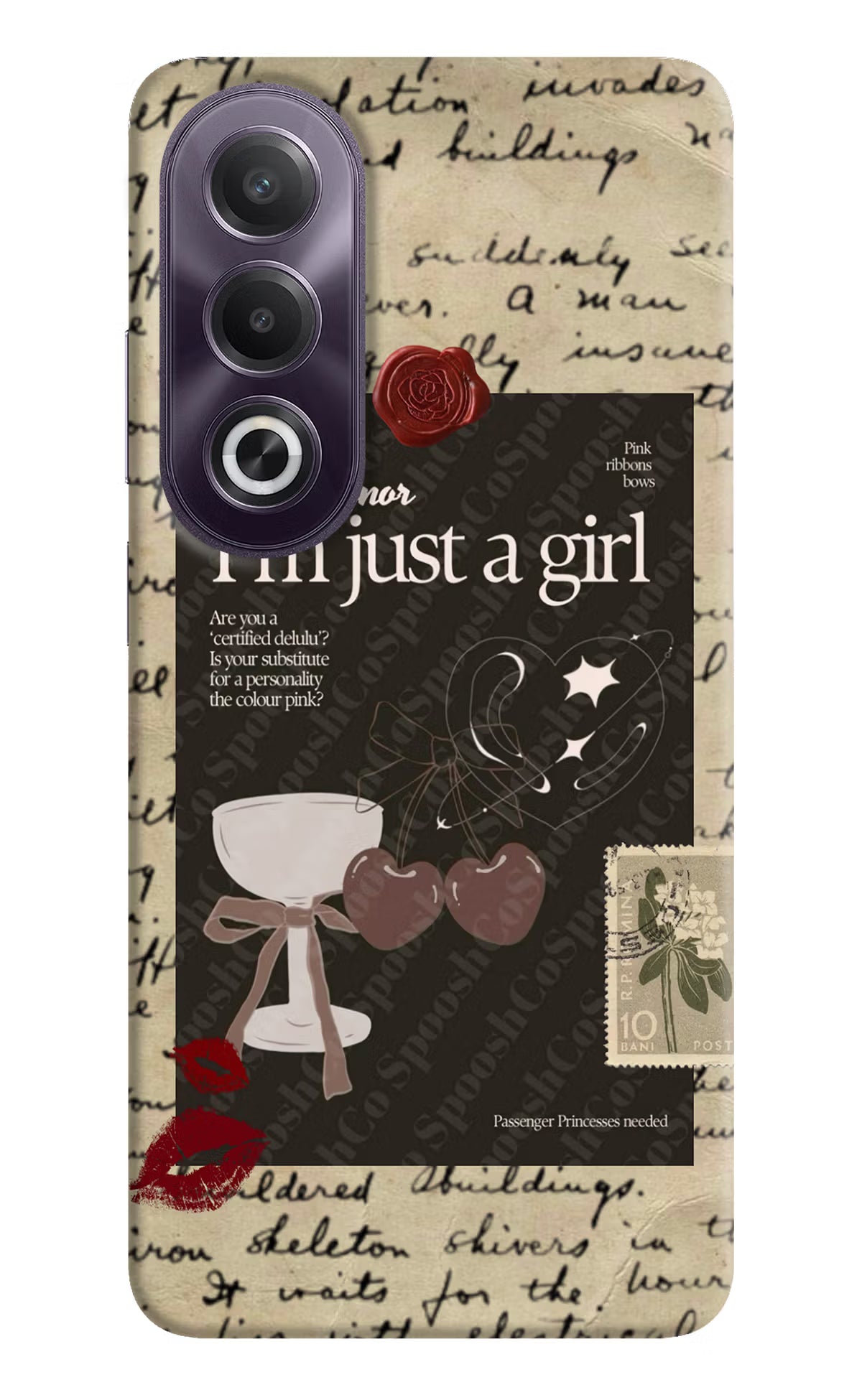 I am just a girl OPPO K12x Hard Case Back Cover by Casekaro