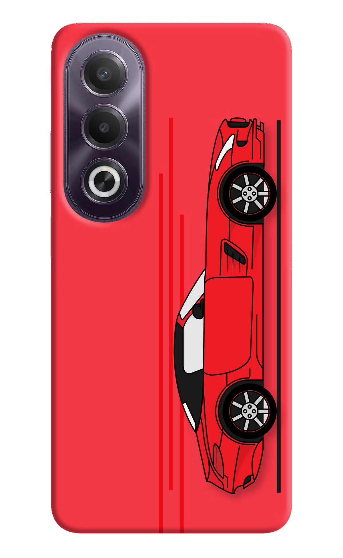Red Velocity OPPO K12x Hard Case Back Cover by Casekaro