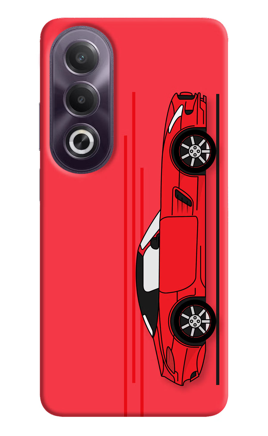 Red Velocity OPPO K12x Back Cover, Hard case