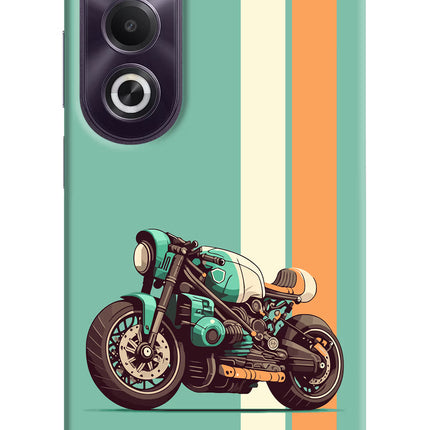 Striped Moto Drift OPPO K12x Hard Case Back Cover by Casekaro