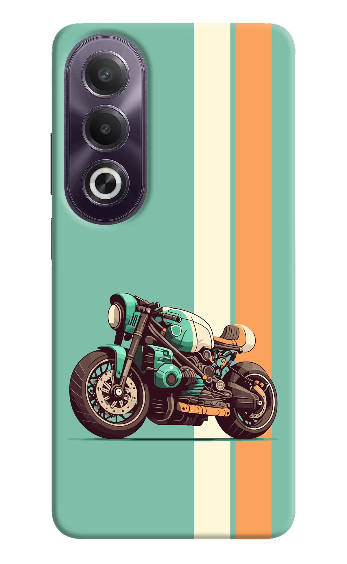 Striped Moto Drift OPPO K12x Hard Case Back Cover by Casekaro