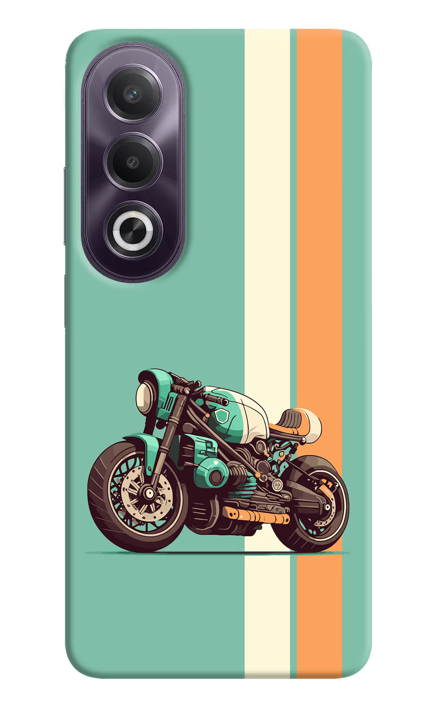 Striped Moto Drift OPPO K12x Back Cover, Hard case