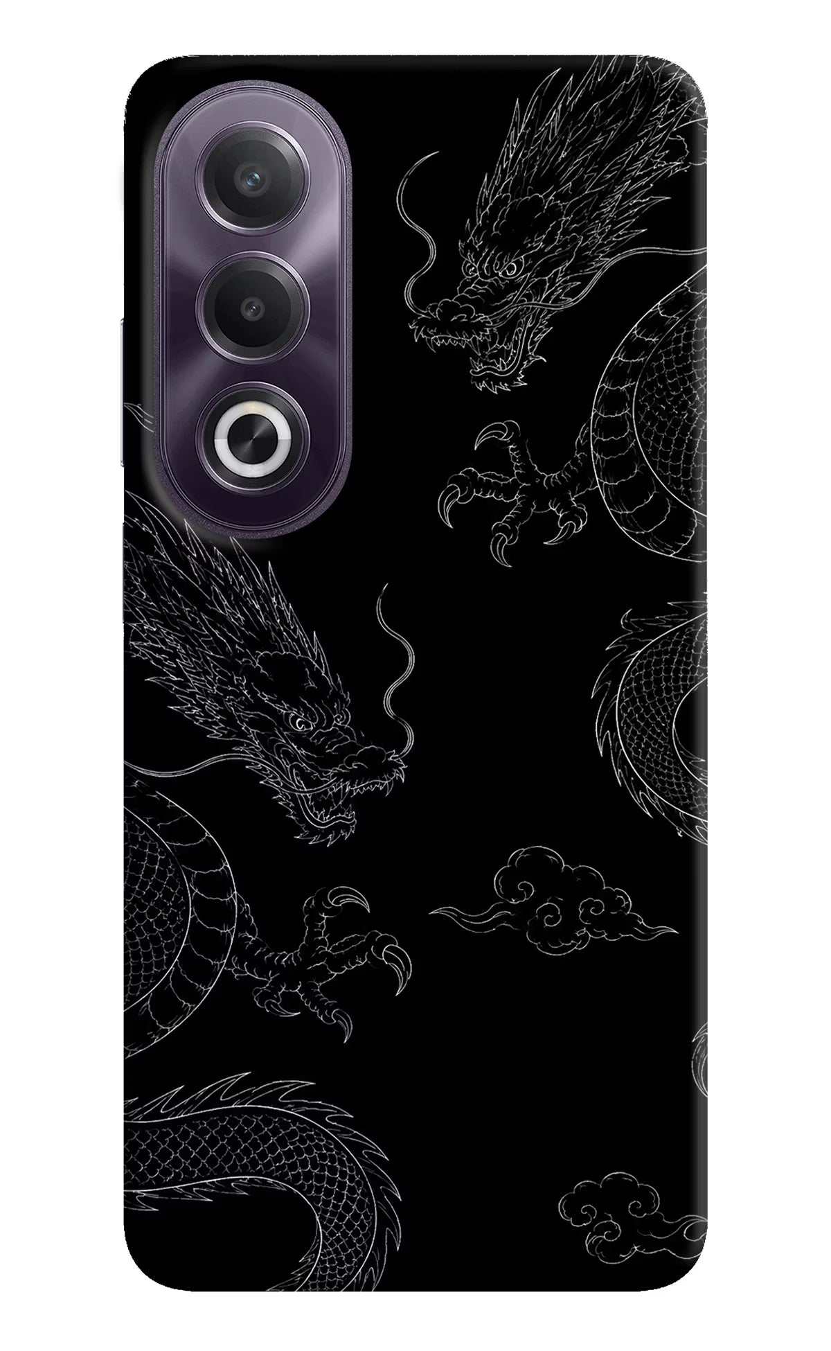 Twin Dragons OPPO K12x Hard Case Back Cover by Casekaro