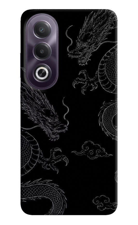 Twin Dragons OPPO K12x Hard Case Back Cover by Casekaro
