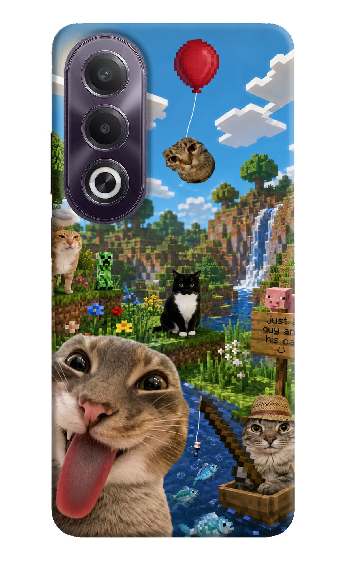 Minecraft Cat Chaos OPPO K12x Back Cover