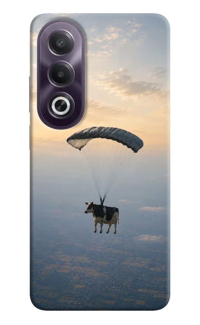 Skydiving Cow OPPO K12x Hard Case Back Cover by Casekaro