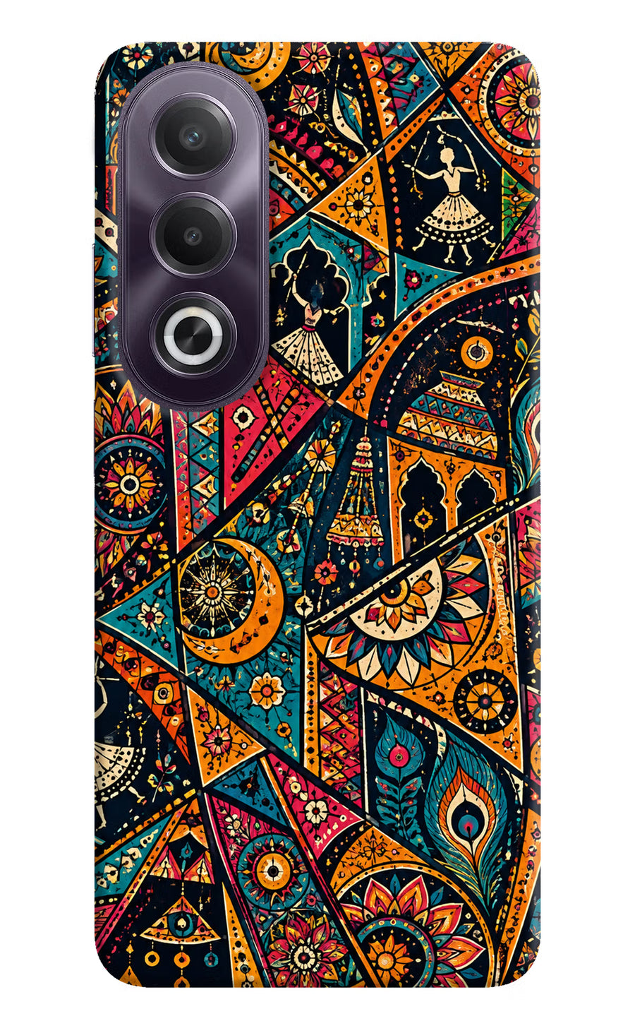 Folk Print OPPO K12x Back Cover, Hard case