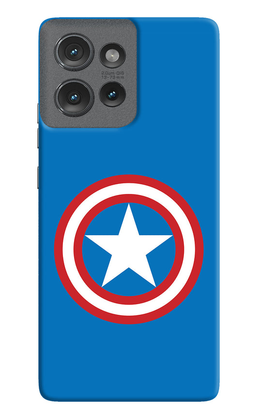 Captain America Logo Moto Edge 50 Back Cover