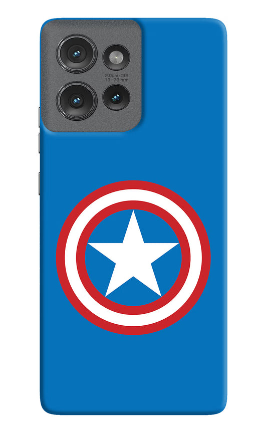 Captain America Logo Moto Edge 50 Hard Case Back Cover by Casekaro