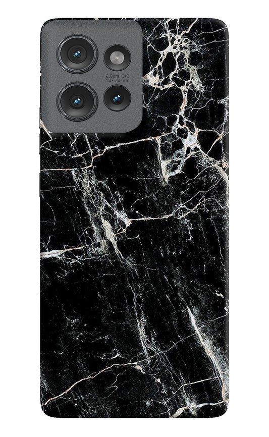 Black Marble Texture Moto Edge 50 Back Cover