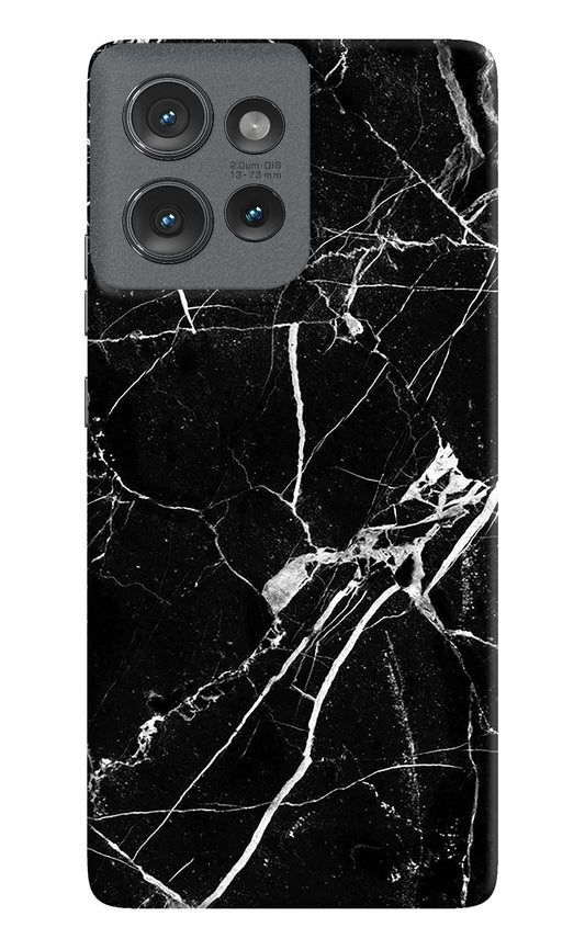 Black Marble Pattern Moto Edge 50 Back Cover