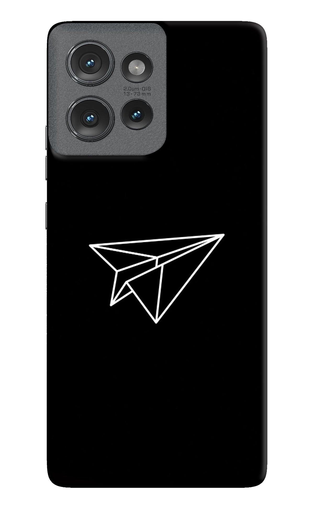 Paper Plane White Moto Edge 50 Back Cover