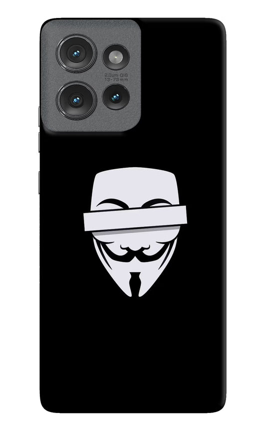 Anonymous Face Moto Edge 50 Hard Case Back Cover by Casekaro