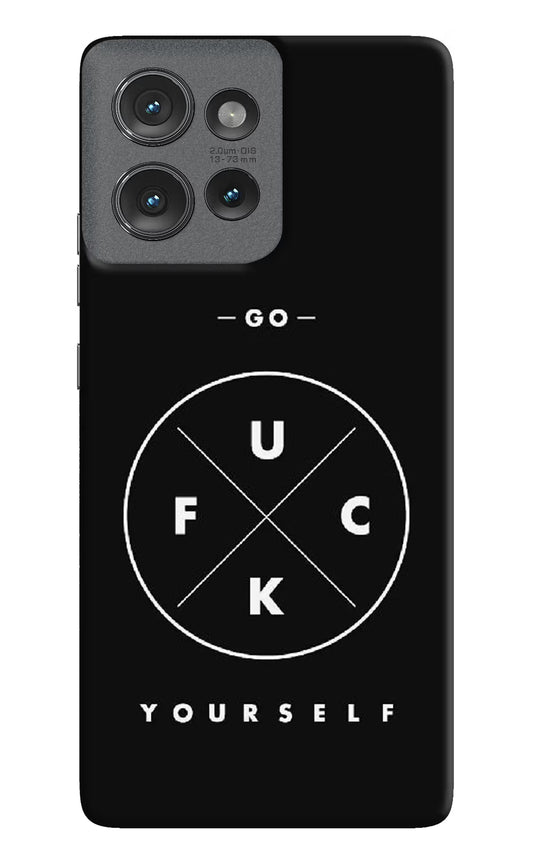Go Fuck Yourself Moto Edge 50 Hard Case Back Cover by Casekaro