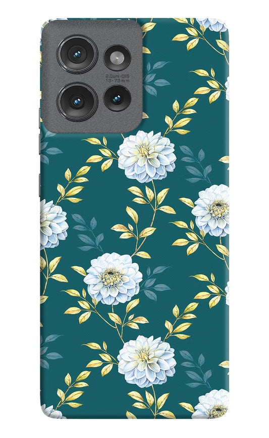 Flowers Moto Edge 50 Hard Case Back Cover by Casekaro