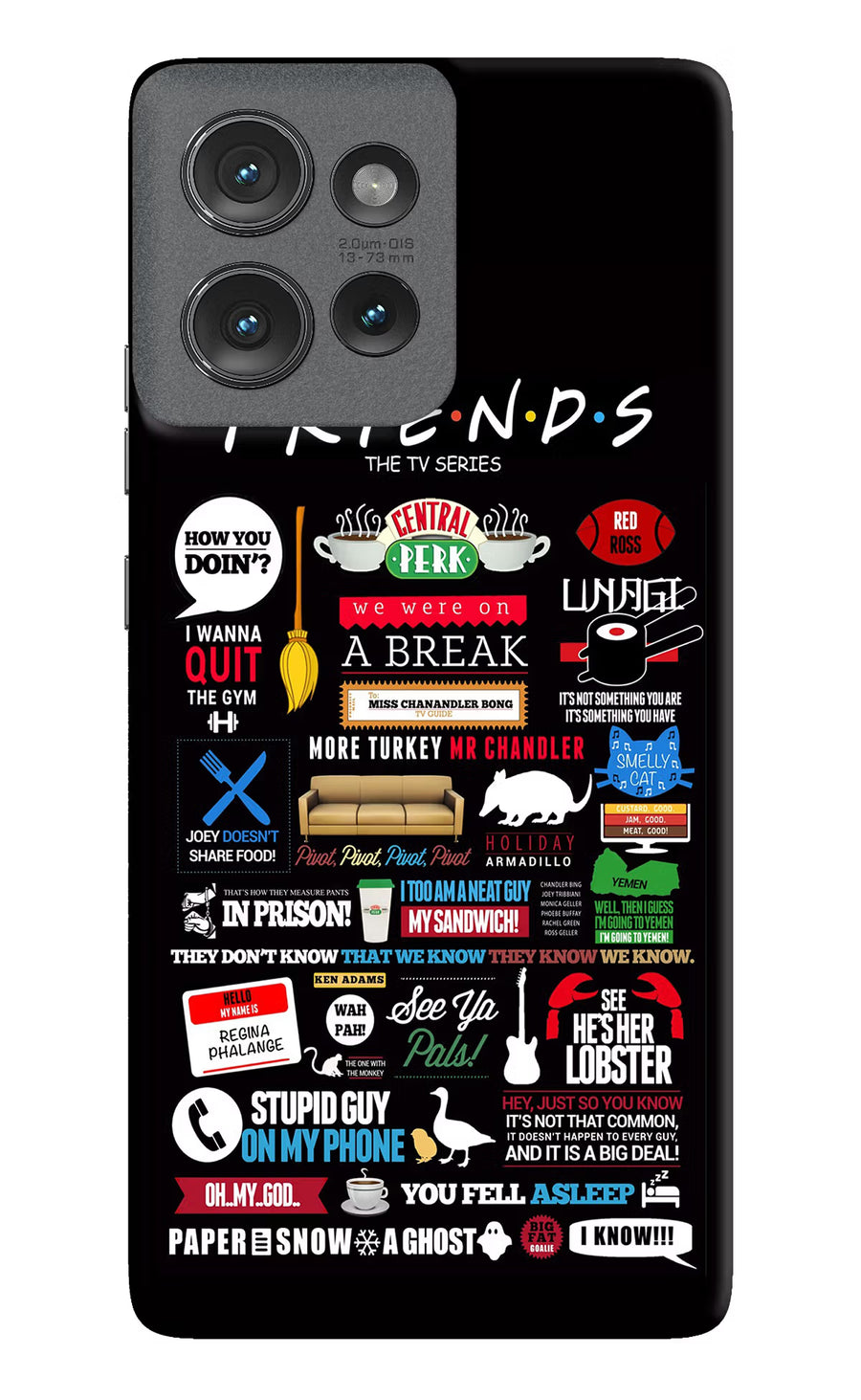 FRIENDS Moto Edge 50 Back Cover, Hard case