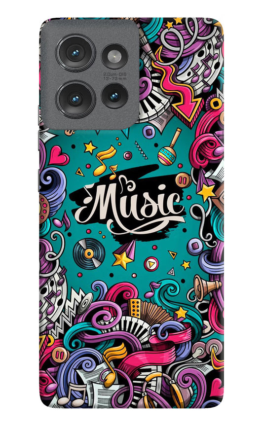 Music Graffiti Moto Edge 50 Hard Case Back Cover by Casekaro