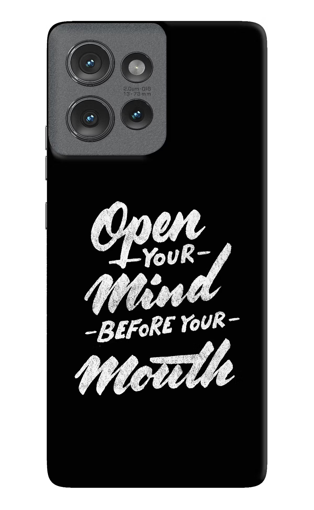 Open Your Mind Before Your Mouth Moto Edge 50 Hard Case Back Cover by Casekaro