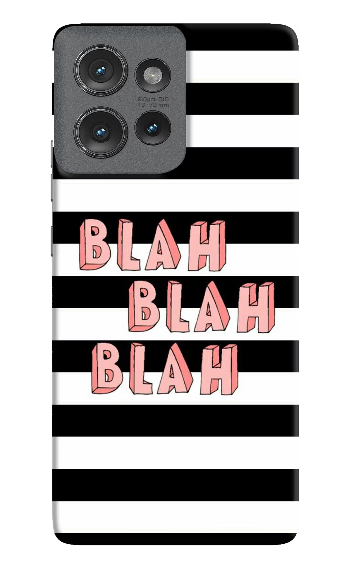 Blah Blah Blah Moto Edge 50 Hard Case Back Cover by Casekaro